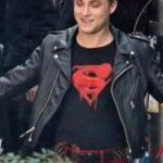Superman and Lois Jonathan Kent Biker Cropped Leather Jacket