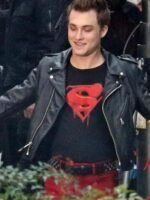 Superman and Lois Jonathan Kent Biker Cropped Leather Jacket