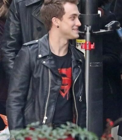 Superman and Lois Jonathan Kent Biker Cropped Leather Jacket