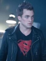 Superman and Lois Jonathan Kent Biker Cropped Leather Jacket