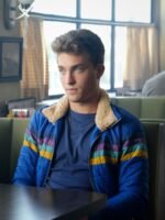 Superman and Lois Jonathan Kent Puffer Striped Sherpa Jacket