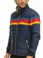 Superman and Lois Jonathan Kent Puffer Striped Sherpa Jacket