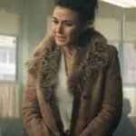 Superman and Lois Lana Lang Brown Leather Long Sherpa Coat