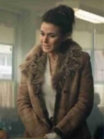 Superman and Lois Lana Lang Brown Leather Long Sherpa Coat