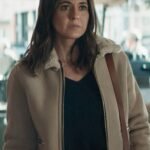 Superman and Lois Lara Lang Cushing Fur Collar Bomber Jacket