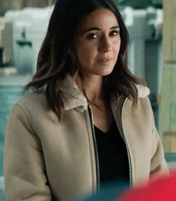 Superman and Lois Lara Lang Cushing Fur Collar Bomber Jacket