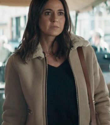 Superman and Lois Lara Lang Cushing Fur Collar Bomber Jacket