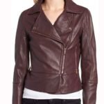 Superman and Lois Leslie Larr Brown Biker Leather Jacket
