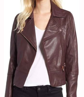 Superman and Lois Leslie Larr Brown Biker Leather Jacket