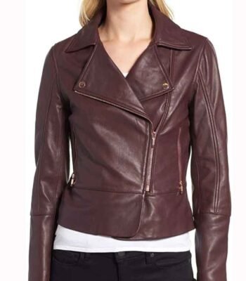 Superman and Lois Leslie Larr Brown Biker Leather Jacket