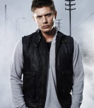 Supernatural Dean Winchester Black Leather Vest