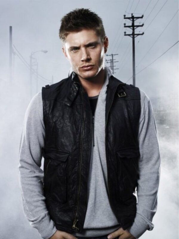 Supernatural Dean Winchester Black Leather Vest