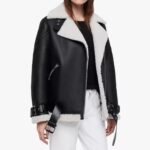 Susan Black Biker Leather Designer Jacket