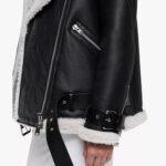Susan Black Biker Leather Designer Jacket