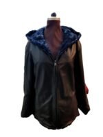 Swakara Lamb Womens Jacket With Fur Hood