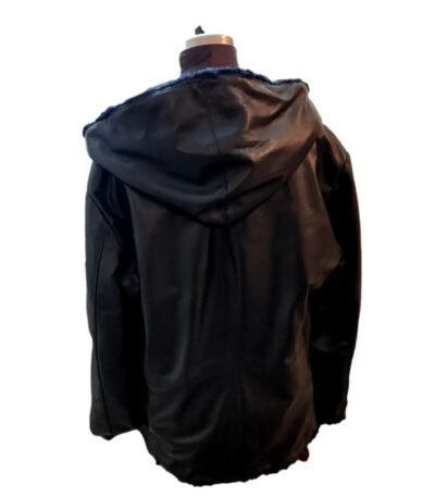 Swakara Lamb Womens Jacket With Fur Hood)