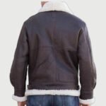 Sylvester Stallone Shearling Aviator Leather Jacket