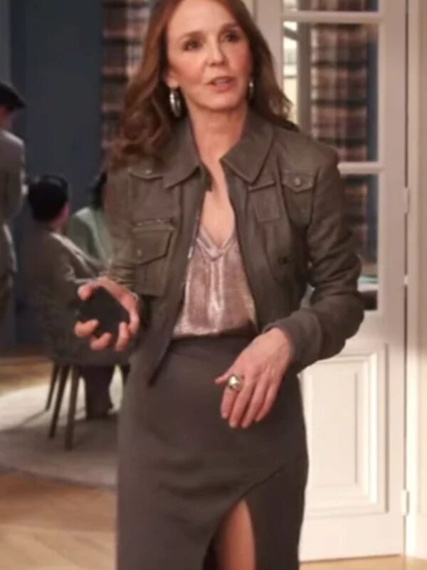 Sylvie Grateau Emily in Paris S04 Leather Jacket