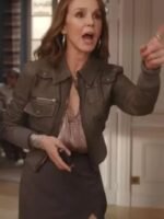 Sylvie Grateau Emily in Paris S04 Leather Jacket