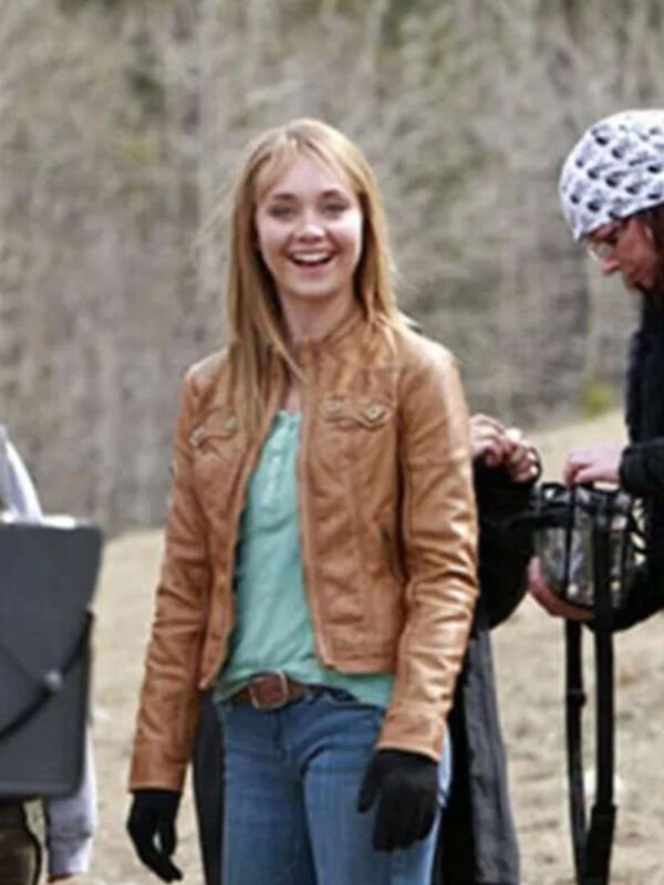 TV Series Heartland Amber Marshall Brown Leather Jacket