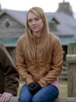 TV Series Heartland Amber Marshall Brown Leather Jacket