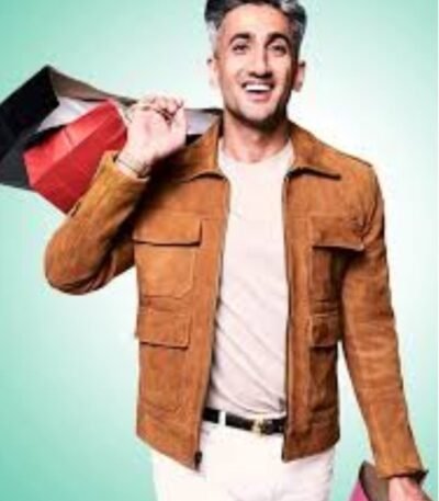Tan France Queer Eye Brown Suede Jacket