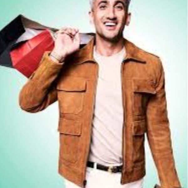 Tan France Queer Eye Brown Suede Jacket