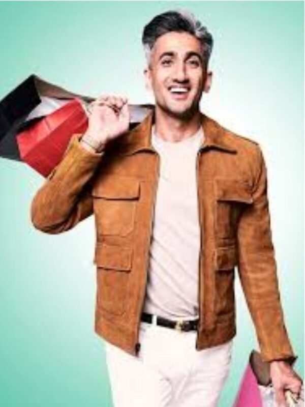 Tan France Queer Eye Brown Suede Jacket