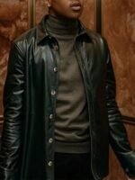 Tariq St Patrick Power Book II Ghost S02 Buttoned Leather Jacket