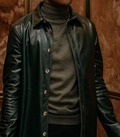 Tariq St Patrick Power Book II Ghost S02 Buttoned Leather Jacket