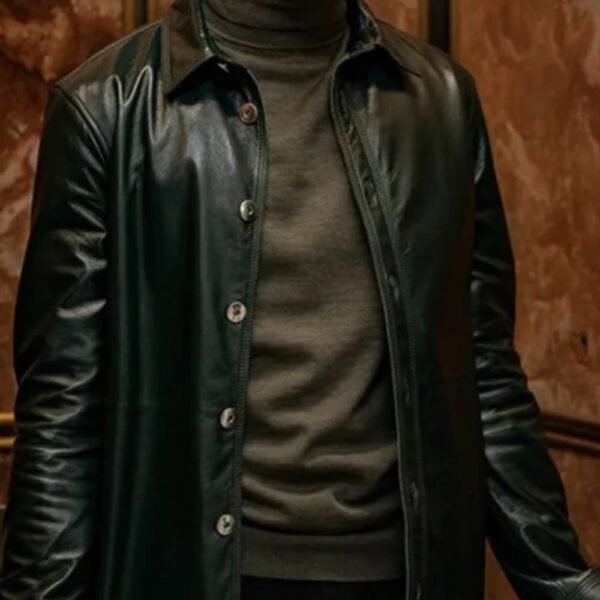 Tariq St Patrick Power Book II Ghost S02 Buttoned Leather Jacket