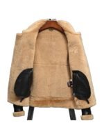Taryn Brown Leather Shearling SF Aviator Jacket