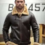 Taryn Brown Leather Shearling SF Aviator Jacket