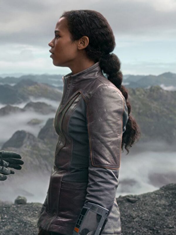 Taylor Russell Brown Leather Jacket Lost In Space