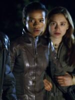 Taylor Russell Brown Leather Jacket Lost In Space