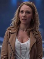 Ted Lasso Keeley Brown Suede Leather Biker Jacket