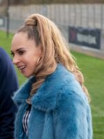 Ted Lasso Keeley Jones Blue Faux Fur Jacket