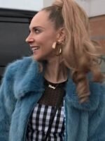 Ted Lasso Keeley Jones Blue Faux Fur Jacket