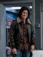 Ted Lasso S02 Dani Rojas Sherling Fur Collar Leather Jacket