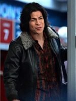 Ted Lasso S02 Dani Rojas Sherling Fur Collar Leather Jacket