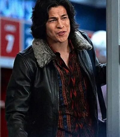 Ted Lasso S02 Dani Rojas Sherling Fur Collar Leather Jacket