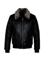 Ted Lasso S02 Dani Rojas Sherling Fur Collar Leather Jacket