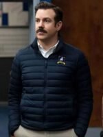 Ted Lasso S02 Jason Sudeikis Navy Blue Parachute Puffer Jacket