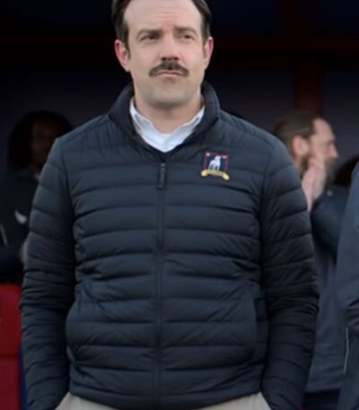Ted Lasso S02 Jason Sudeikis Navy Blue Parachute Puffer Jacket