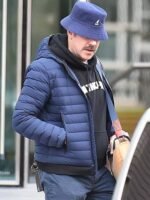 Ted Lasso S03 Jason Sudeikis Blue Hooded Puffer Jacket