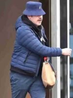 Ted Lasso S03 Jason Sudeikis Blue Hooded Puffer Jacket