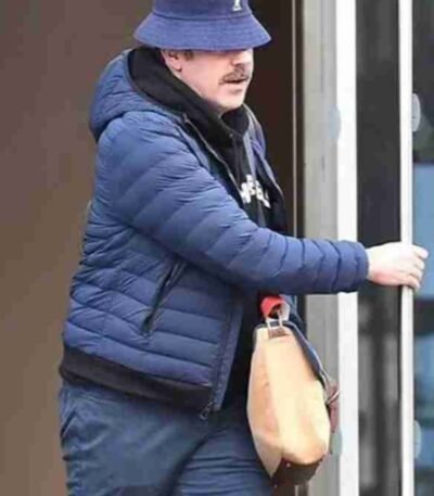 Ted Lasso S03 Jason Sudeikis Blue Hooded Puffer Jacket