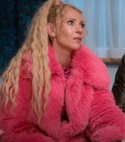 Ted Lasso S03 Keeley Jones Pink Feather Jacket