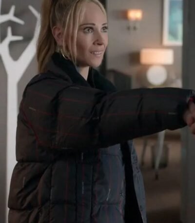 Ted Lasso S03 Keeley Jones Striped Puffer Jacket