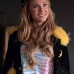 Ted Lasso S3 Juno Temple Black and Yellow Fur Jacket